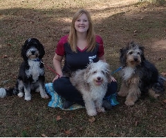 trainer Joyell Leonard and the dogs